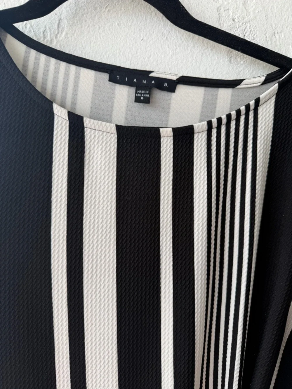 Cocktail Black & White Short Sleeve Dress‎